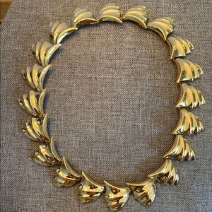 Elegant Fifth Avenue Gold Leaf Necklace